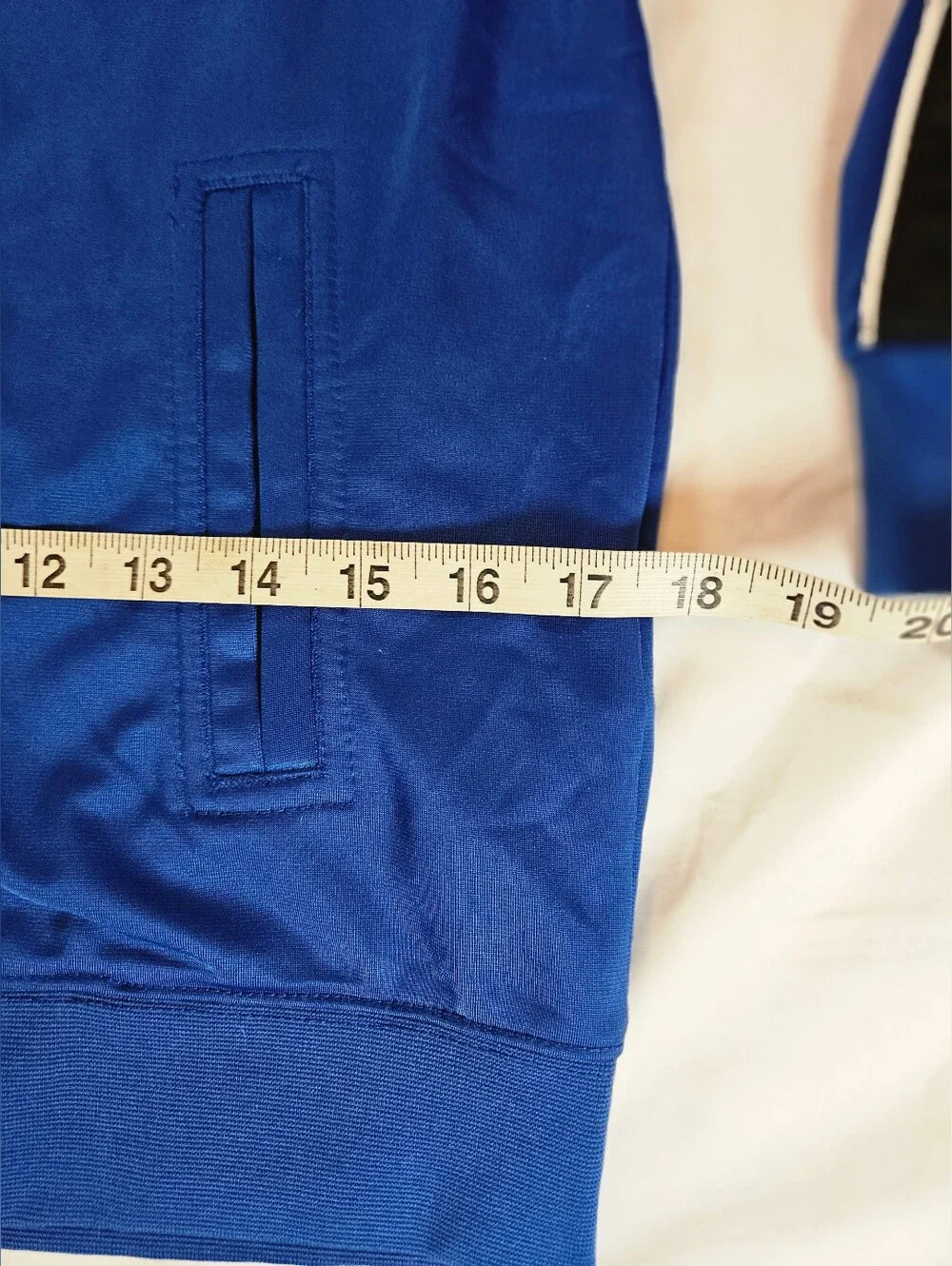 Converse All Star Boys Blue Zip Up Long Sleeve Pocketed Track Jacket Size Large